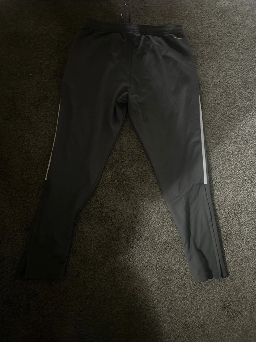 adidas Charcoal Joggers with White Three-Stripes